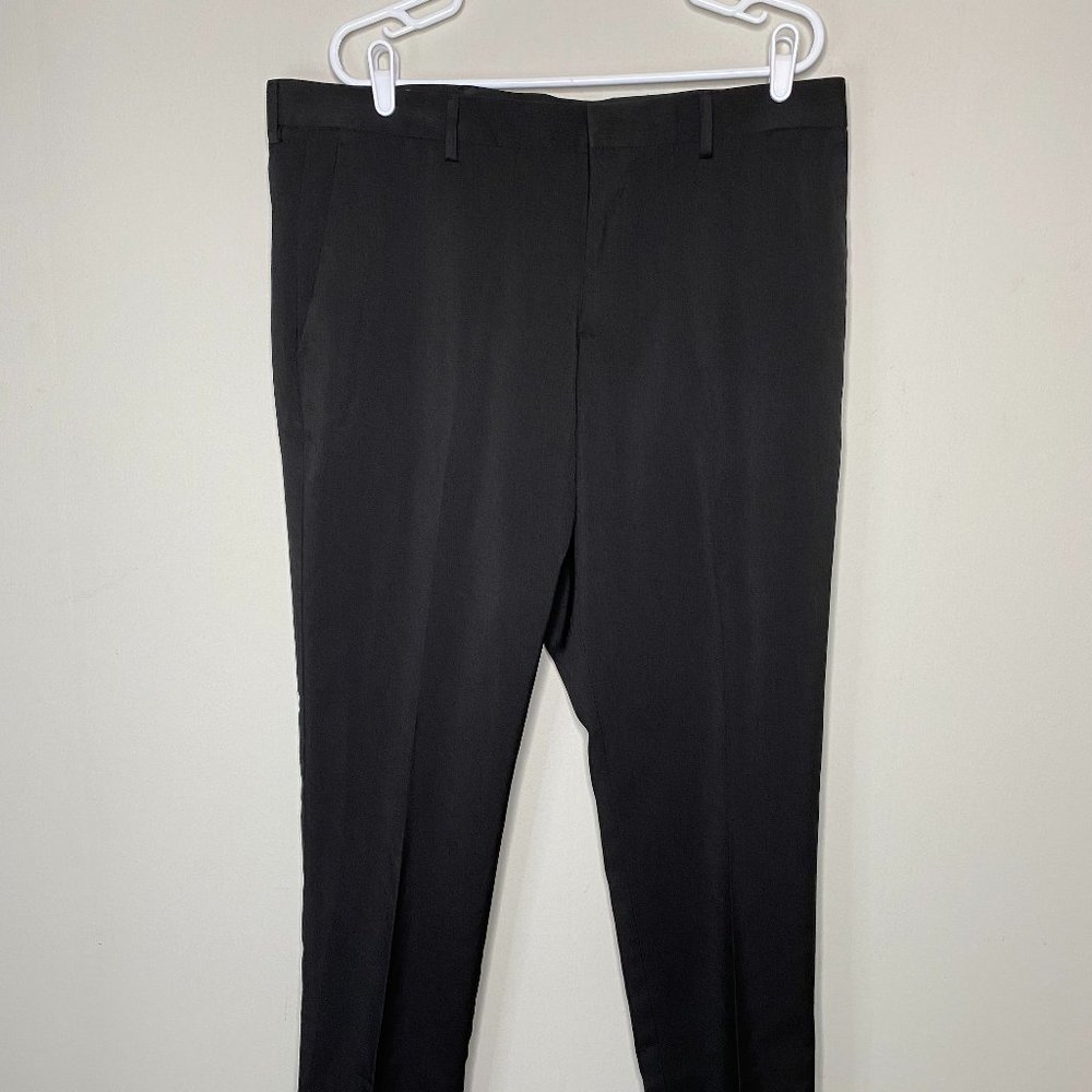 Perry Ellis Portfolio Dress Pants Men's 38 x 32 Slim Fit Black Business Office